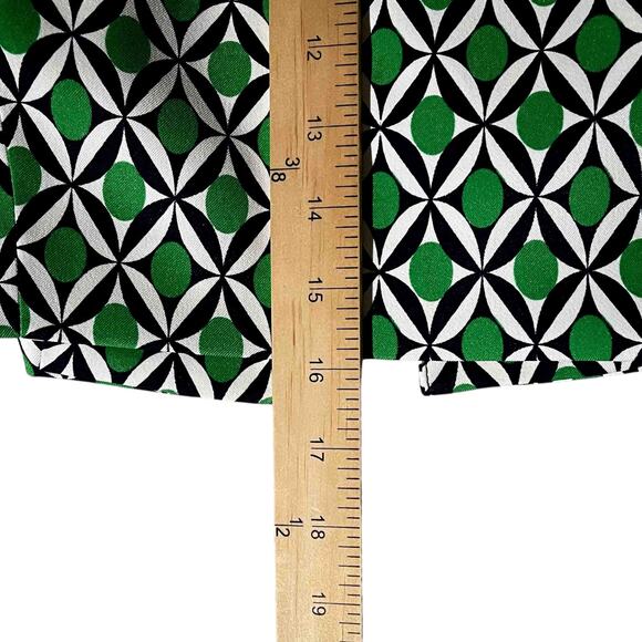 NWT Dressbarn Women's Open Lined Cropped Blazer Career Green Geometric Size 14 - Picture 9 of 9
